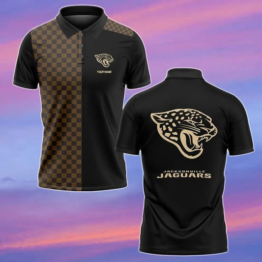 Jacksonville Jaguars Personalized Adult Polo Shirt 004