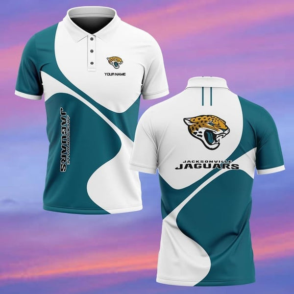 Jacksonville Jaguars Personalized Adult Polo Shirt 005