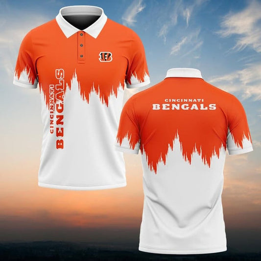 Cincinnati Bengals Personalized Adult Polo Shirt 009