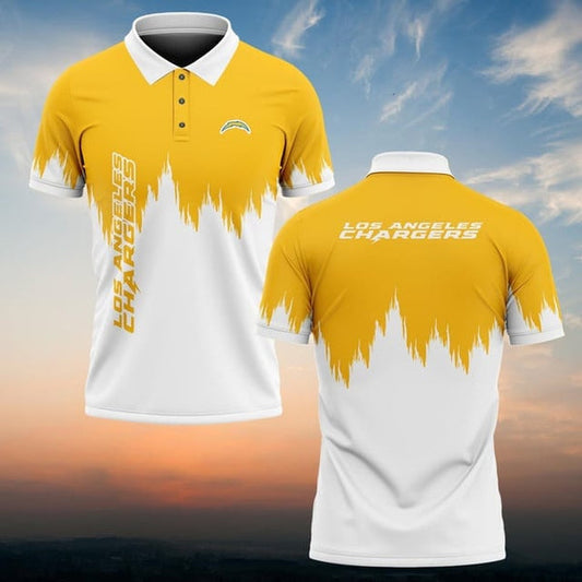 Los Angeles Chargers Personalized Adult Polo Shirt 009