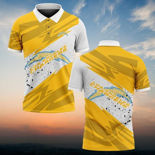 Los Angeles Chargers Personalized Adult Polo Shirt 008
