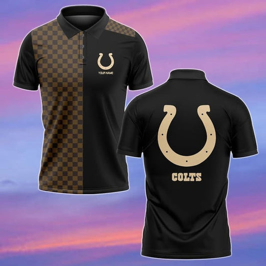 Indianapolis Colts Personalized Adult Polo Shirt 004