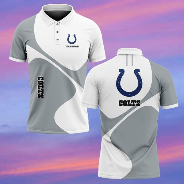 Indianapolis Colts Personalized Adult Polo Shirt 005
