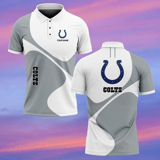 Indianapolis Colts Personalized Adult Polo Shirt 005
