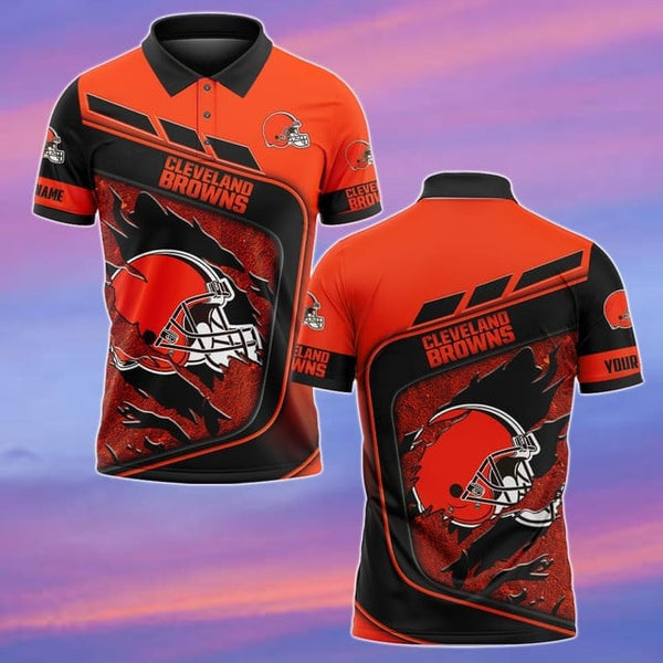Cleveland Browns Personalized Adult Polo Shirt 007