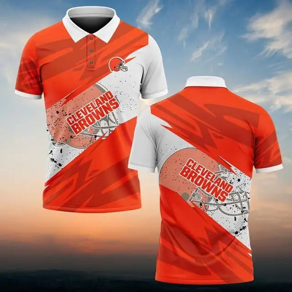 Cleveland Browns Personalized Adult Polo Shirt 008