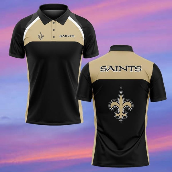 New Orleans Saints Personalized Adult Polo Shirt 003