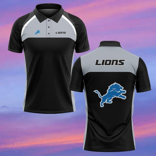 Detroit Lions Personalized Adult Polo Shirt 003