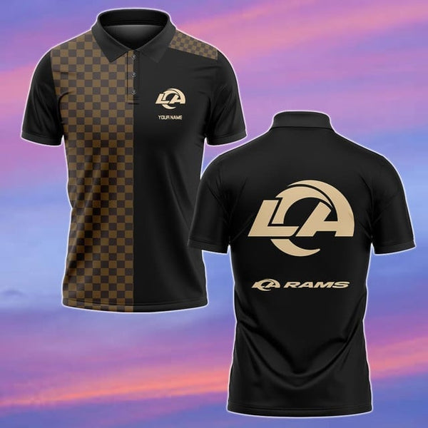 Los Angeles Rams Personalized Adult Polo Shirt 004