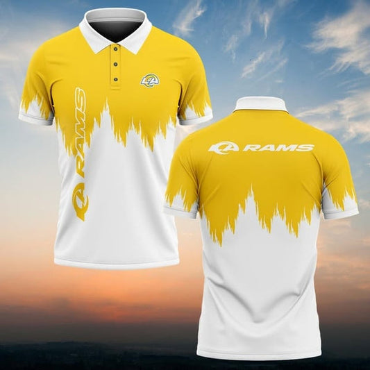 Los Angeles Rams Personalized Adult Polo Shirt 009