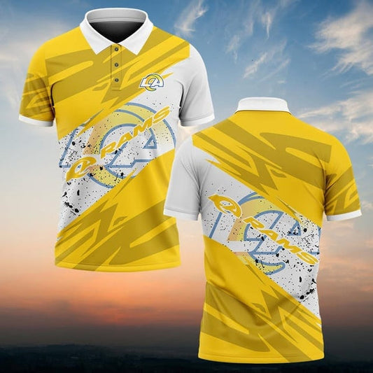 Los Angeles Rams Personalized Adult Polo Shirt 008