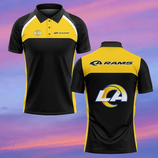 Los Angeles Rams Personalized Adult Polo Shirt 003
