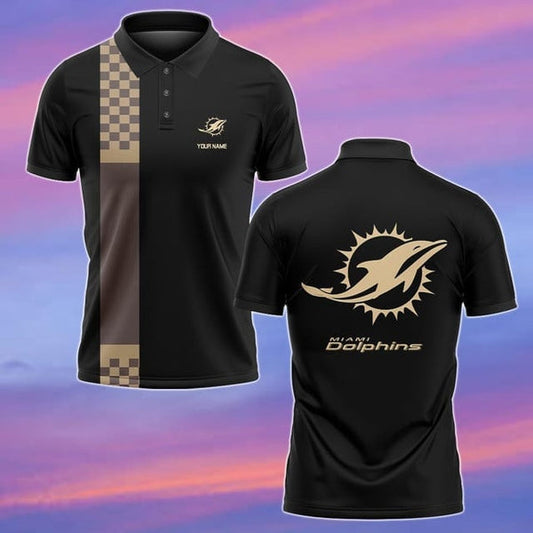 Miami Dolphins Personalized Adult Polo Shirt 002