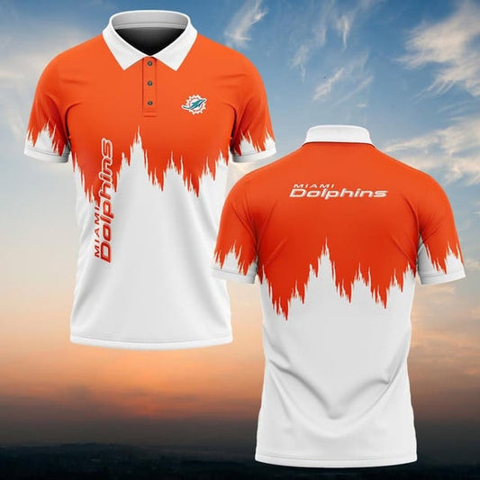 Miami Dolphins Personalized Adult Polo Shirt 009