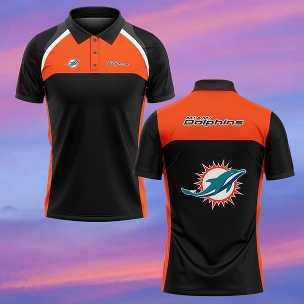 Miami Dolphins Personalized Adult Polo Shirt 003