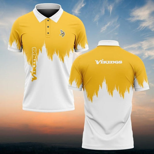 Minnesota Vikings Personalized Adult Polo Shirt 009