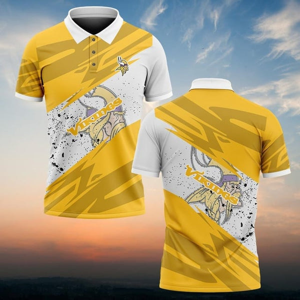 Minnesota Vikings Personalized Adult Polo Shirt 008