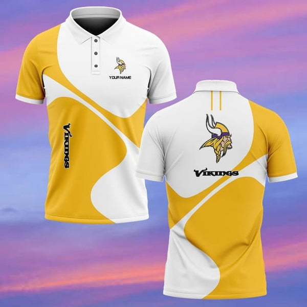 Minnesota Vikings Personalized Adult Polo Shirt 005