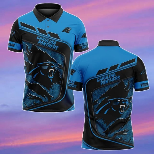 Carolina Panthers Personalized Adult Polo Shirt 007