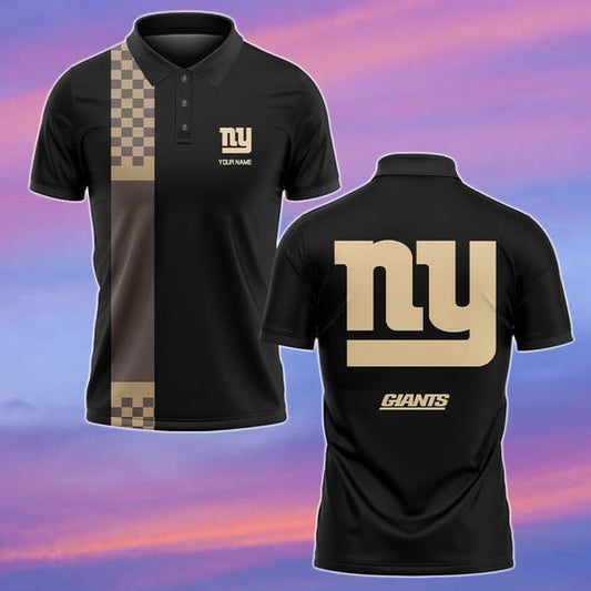 New York Giants Personalized Adult Polo Shirt 002