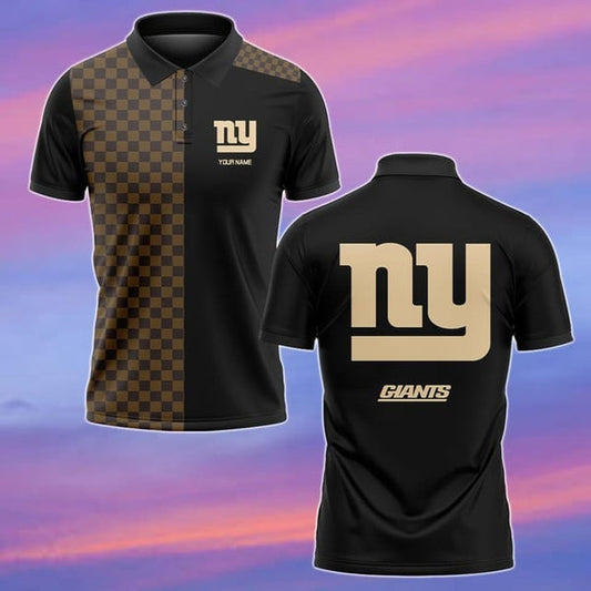 New York Giants Personalized Adult Polo Shirt 004