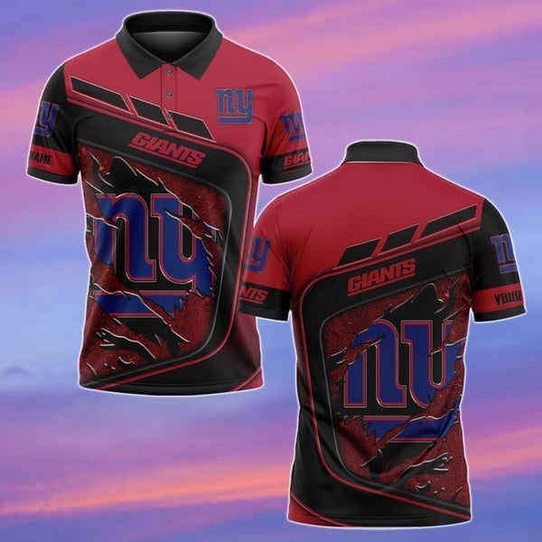 New York Giants Personalized Adult Polo Shirt 007