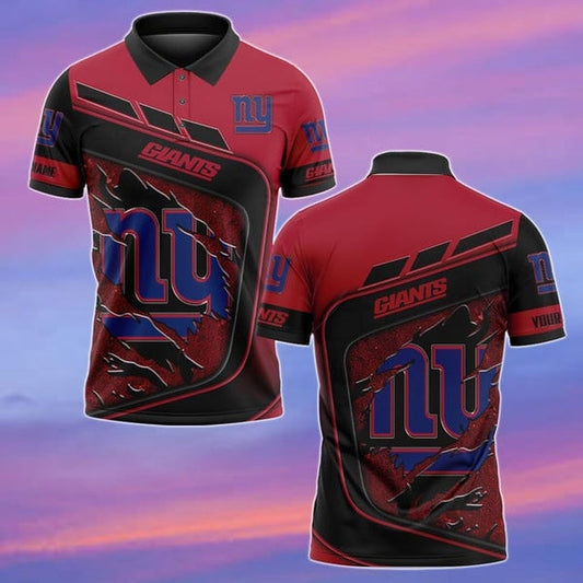 New York Giants Personalized Adult Polo Shirt 007