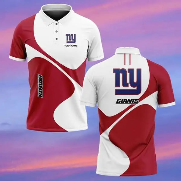 New York Giants Personalized Adult Polo Shirt 005