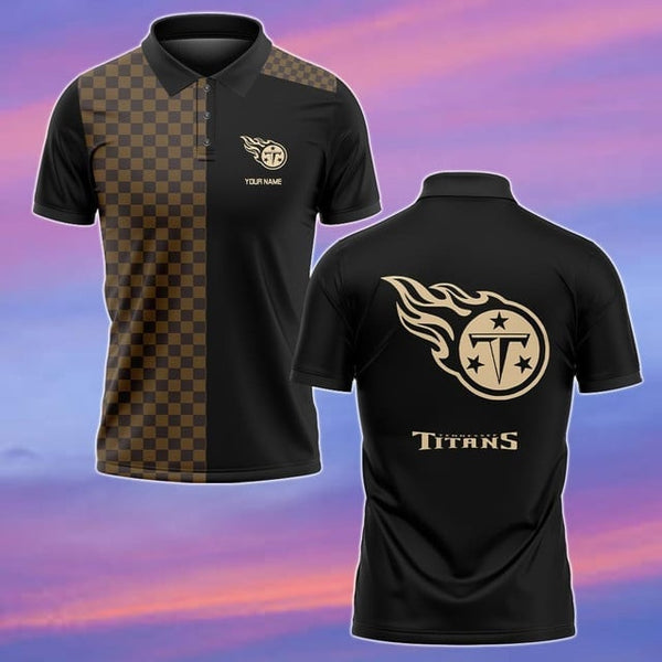 Tennessee Titans Personalized Adult Polo Shirt 004