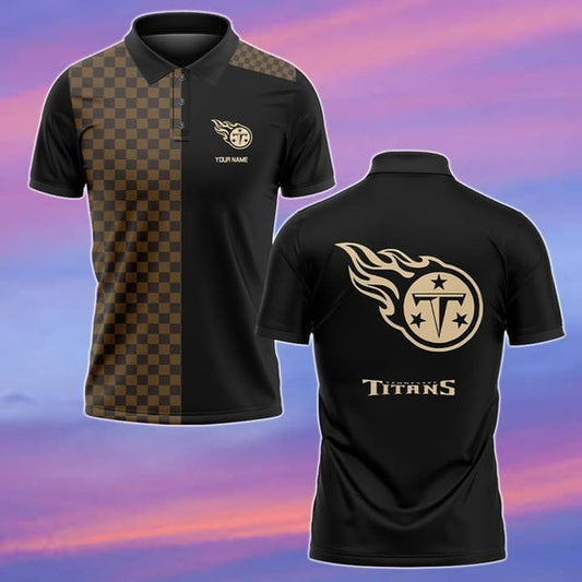 Tennessee Titans Personalized Adult Polo Shirt 004