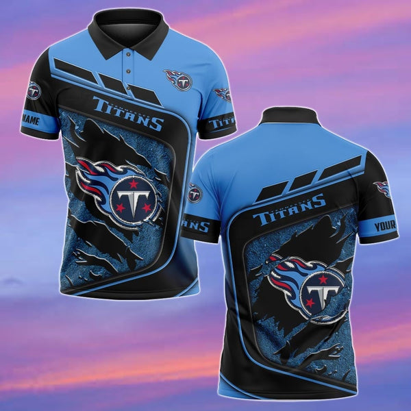 Tennessee Titans Personalized Adult Polo Shirt 007