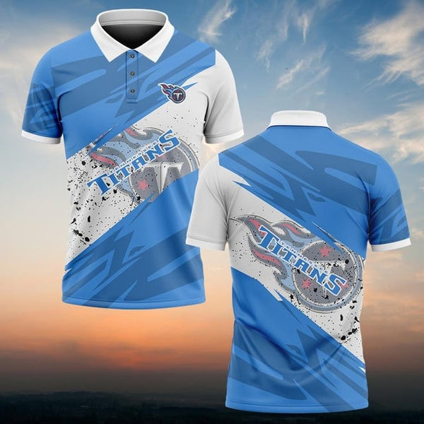 Tennessee Titans Personalized Adult Polo Shirt 008