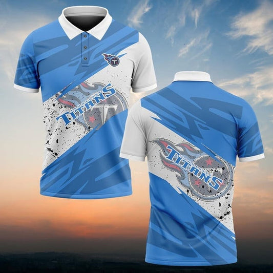 Tennessee Titans Personalized Adult Polo Shirt 008