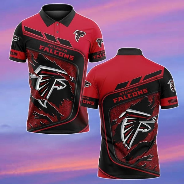 Atlanta Falcons Personalized Adult Polo Shirt 007