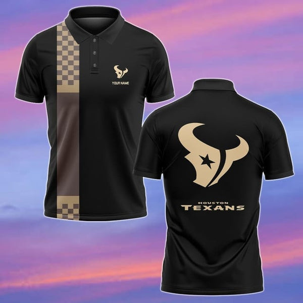 Houston Texans Personalized Adult Polo Shirt 002