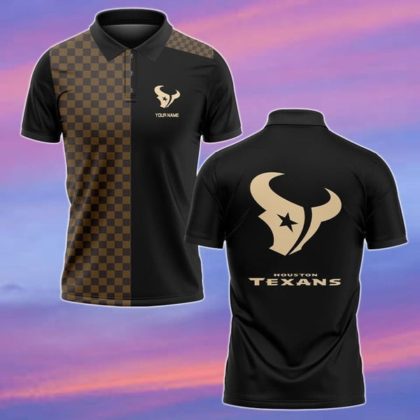 Houston Texans Personalized Adult Polo Shirt 004