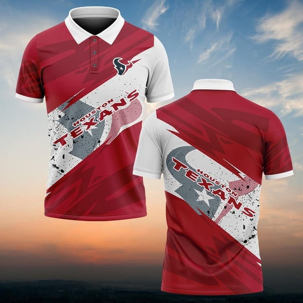 Houston Texans Personalized Adult Polo Shirt 008