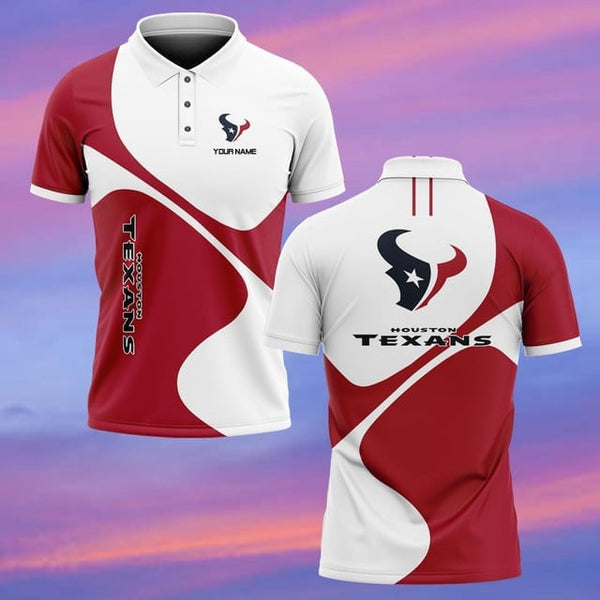Houston Texans Personalized Adult Polo Shirt 005