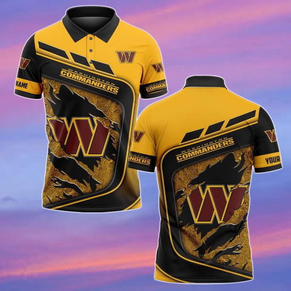 Washington Commanders Personalized Adult Polo Shirt 007