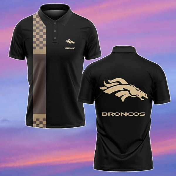Denver Broncos Personalized Adult Polo Shirt 002