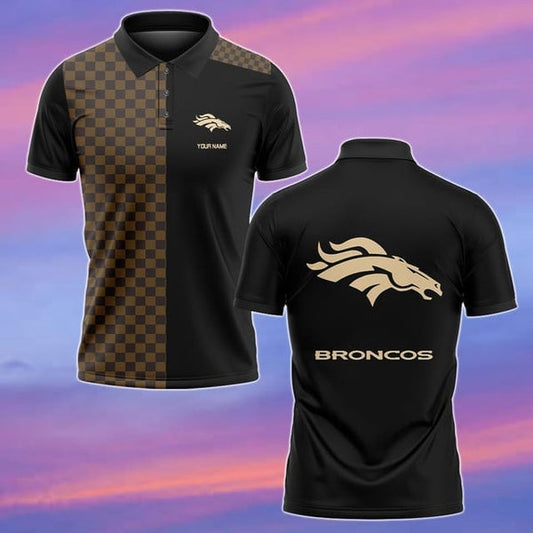 Denver Broncos Personalized Adult Polo Shirt 004