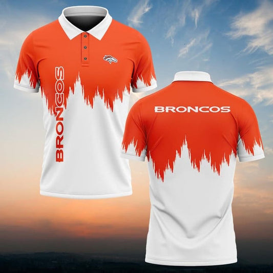 Denver Broncos Personalized Adult Polo Shirt 009