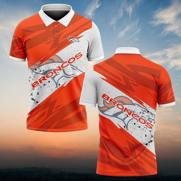 Denver Broncos Personalized Adult Polo Shirt 008