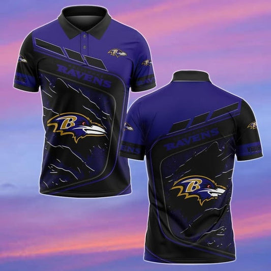 Baltimore Ravens Personalized Adult Polo Shirt 007