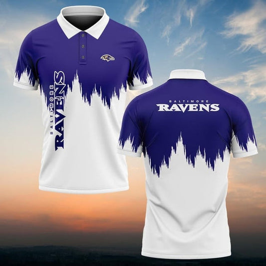 Baltimore Ravens Personalized Adult Polo Shirt 009