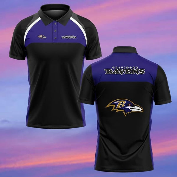 Baltimore Ravens Personalized Adult Polo Shirt 003