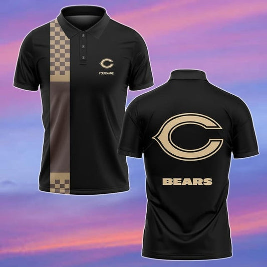 Chicago Bears Personalized Adult Polo Shirt 002