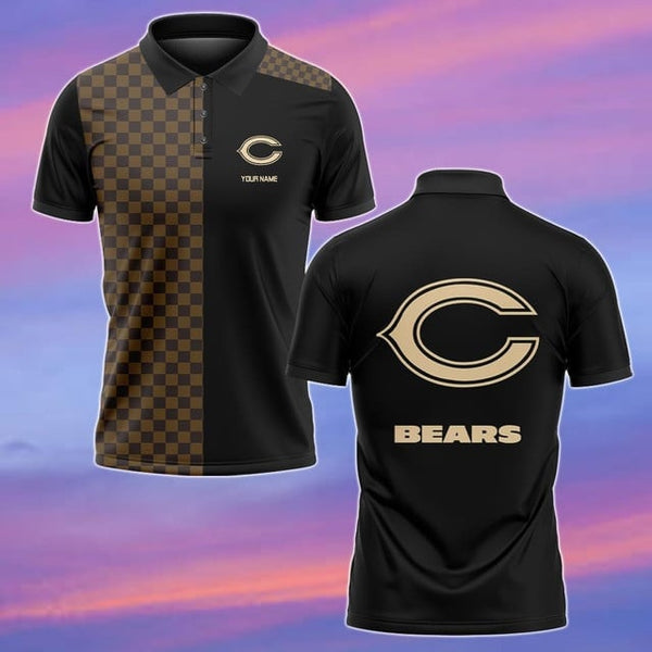 Chicago Bears Personalized Adult Polo Shirt 004
