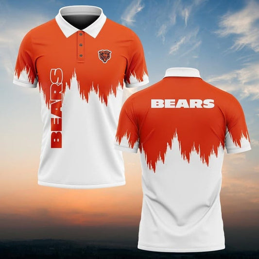 Chicago Bears Personalized Adult Polo Shirt 009