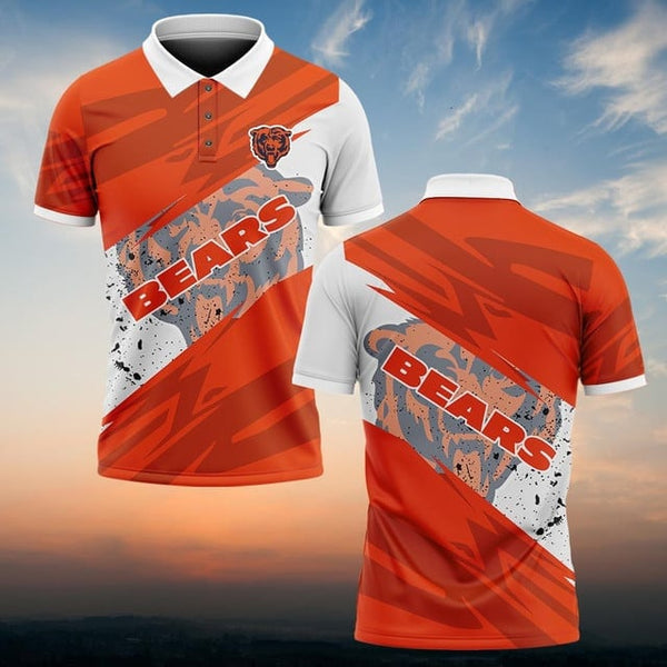 Chicago Bears Personalized Adult Polo Shirt 008
